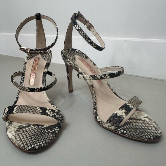 Sophia Webster Snakeskin Strappy Heels – Size 7.5, Ultra Chic Design - Picture 1 of 13